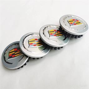 img 3 attached to 🔥 Premium Cadillac Wheel Center Hub Caps for XT5, ATSL, CT5, CT6, XTS, SRX, XT4 - Set of 4, 67mm/2.64 inch Hubcaps Logo Covers