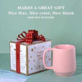 img 2 attached to Miicol Large Ceramic Coffee Mug - 16 Oz Tea And Mulled Drinks Cup, Perfect Gift For Home Or Office Use! Dishwasher And Microwave Safe, Elegant Frosted Surface In Pink