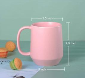 img 3 attached to Miicol Large Ceramic Coffee Mug - 16 Oz Tea And Mulled Drinks Cup, Perfect Gift For Home Or Office Use! Dishwasher And Microwave Safe, Elegant Frosted Surface In Pink