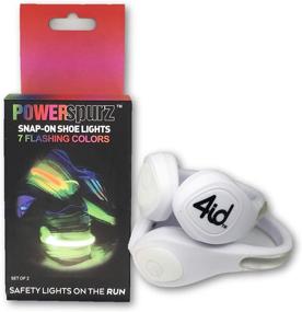 img 4 attached to Stay Safe On Your Nighttime Runs With 4ID Power Spurz Ultra Bright LED Lights - Pack Of 2 (Multi-Color)