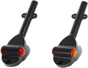 img 4 attached to Trailers Over 80" Wide - TCTAuto Rear/Front LED Trailer Fender Clearance Lights Assembly With Bracket And RED Amber Bullet 3/4" LED Marker Lights
