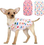 🐾 preferhouse 2-piece heart print dog & cat t-shirt set- breathable pet apparel for small and medium pets logo