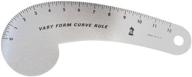 📏 garment center sewing supplies: fairgate designer vary form curve 12 ruler - solid aluminum, metal measuring tool logo