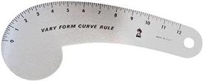 img 3 attached to 📏 Garment Center Sewing Supplies: Fairgate Designer Vary Form Curve 12 Ruler - Solid Aluminum, Metal Measuring Tool