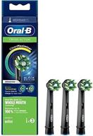 🦷 optimized oral b crossaction replacement toothbrush with cleanmaximiser logo