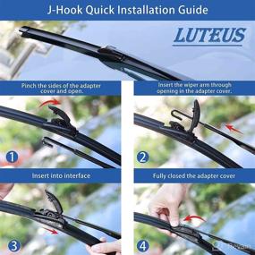 img 3 attached to 🚗 OEM Quality All-Season Windshield Wipers, 26-inch + 17-inch Wiper Blades, LUTEUS Premium Set of 2 Replacement Windshield Wiper Blades, Including Bonus 1PC Premium Microfiber Towels