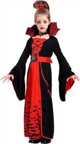 img 4 attached to Girls' Halloween Vampire Costume - ThinkMax Royal Dress Up For Party Fun