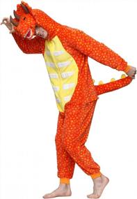 img 1 attached to Women'S Triceratops Dinosaur Onesie Costume Pajamas For Men Cartoon Animal Halloween Christmas Cosplay