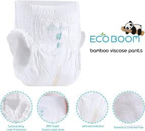 img 3 attached to 🍃 ECO BOOM Bamboo Viscose Diapers: Soft & Gentle Training Pants for Babies - 72 Count Size 5 Diapers (26-37lb)