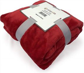 img 1 attached to Red 60X45 Super Soft Flannel Plush Light Weight Throw Blanket Allgala BLK82302