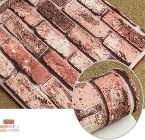 img 3 attached to Transform Your Space With QIHANG Red Brick Wall PVC Wallpaper Textured Bricks - 5.3㎡ Per Roll!