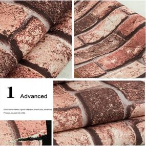 img 2 attached to Transform Your Space With QIHANG Red Brick Wall PVC Wallpaper Textured Bricks - 5.3㎡ Per Roll!