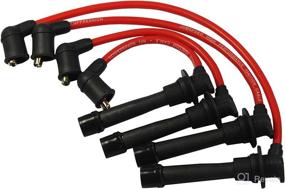 img 2 attached to 🔥 JDMSPEED High-Performance Red Ignition Spark Plug Wires Set for Mazda Miata 1.6L 1.8L 1990-2000