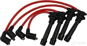 img 3 attached to 🔥 JDMSPEED High-Performance Red Ignition Spark Plug Wires Set for Mazda Miata 1.6L 1.8L 1990-2000