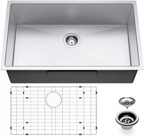img 4 attached to Upgrade Your Kitchen With The IBune 33 Inch Undermount Stainless Steel Sink With Drain And Grid