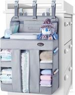 🏻 hhz xl hanging diaper caddy organizer: sturdy & durable baby organizer for changing table, crib, playard or wall - nursery organization made easy! essential for newborns logo