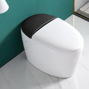 img 4 attached to Elongated One-Piece Tankless Toilet: Electromagnetic Pulse Toilet Without Water Tank Impulse Toilet Flushing Water-Saving Multi-Functional Foot-Feeling Control Flushing