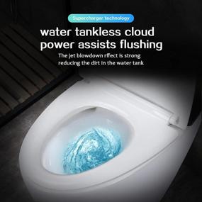 img 3 attached to Elongated One-Piece Tankless Toilet: Electromagnetic Pulse Toilet Without Water Tank Impulse Toilet Flushing Water-Saving Multi-Functional Foot-Feeling Control Flushing