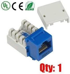 img 1 attached to Blue Cat6 Punch Down RJ45 Keystone Jack (Pack Of 1) By IMBAPrice