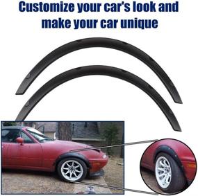 img 1 attached to 🚗 Enhance Your Vehicle's Style & Protection with RULLINE Universal Fender Flares | 2inch (50mm) Wide Body Wheel Arches | Set of 4pcs