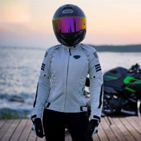 img 3 attached to 👩 Breathable Women's Motorcycle Jacket for Summer Riding with Removable Protective Gear - Stylish Moto Jacket for Ladies