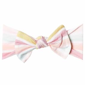 img 4 attached to 🍂 Harvest Baby Stretchy Soft Knit Headband Bow - Copper Pearl