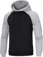 men's casual long sleeve plaid jacquard hoodie pullover with pocket логотип