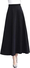 img 4 attached to CHARTOU Womens Stretchy Woolen Flared Women's Clothing : Skirts