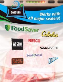 img 2 attached to 🔒 OutOfAir Vacuum Sealer Bags: 100 Bags - 50 Pint (6"x10") & 50 Quart (8"x12") – Compatible with FoodSaver & Other Savers – 33% Thicker, BPA Free - Ideal for Sous Vide