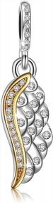 img 4 attached to Шарм NINAQUEEN из стерлингового серебра с крылатым ангелом - идеальный рождественский подарок для женщин, совместим с браслетами и ожерельями, поставляется в шкатулке для драгоценностей для легкого подарка