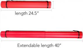img 3 attached to Extendable Document Storage Tube For Artworks, Blueprints, Drafting And Scrolls - Red Color By Transon Posters