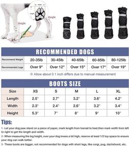 img 2 attached to 🐾 NAMSAN Waterproof Anti-Slip Dog Boots with Reflective Strips - Long-Legged Outdoor Knee High Shoes to Protect Dog Paws from Frostbite