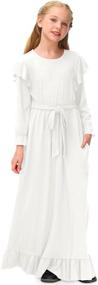 img 4 attached to 👗 BesserBay Ruffle Girls' Clothing: Elegant Funeral Casual Dresses