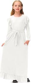 img 2 attached to 👗 BesserBay Ruffle Girls' Clothing: Elegant Funeral Casual Dresses