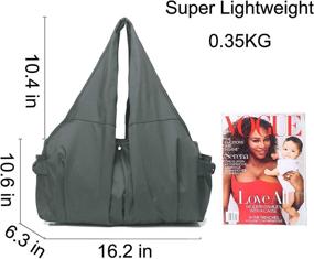 img 1 attached to Shoulder Waterproof Shopping Lightweight 8022 BLACK Women's Handbags & Wallets - Totes