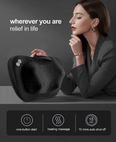 img 3 attached to 🌸 VIKTOR JURGEN Electric Shiatsu Back and Neck Massager with Heat - Deep Kneading Massage Pillow for Back Pain and Neck Pain - Perfect Gifts for Mothers Day & Fathers Day