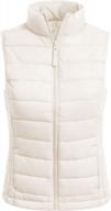 stay warm and fashionable with mixmatchy women's lightweight padded vest logo