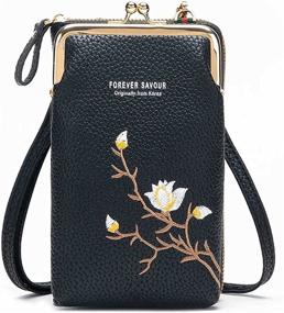 img 4 attached to Embroidery Crossbody Ladies Shoulder Handbag Women's Handbags & Wallets : Crossbody Bags