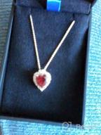 img 1 attached to Stunning October Birthstone Heart Pendant With Created Gemstones And Natural Diamond Accents - Perfect Holiday Gift! review by Elizabeth Carrasco