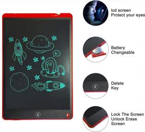 img 2 attached to Efficient 12-Inch LCD Writing Tablet With Intelligent Paper For Family, School, And Office Use