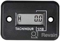 🔌 jayron tach hour meter: digital lcd inductive tachometer for gas engines - waterproof design for lawn mowers, motorcycles, snowmobiles, and generators логотип