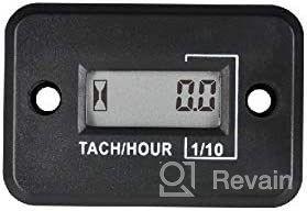 img 2 attached to 🔌 Jayron Tach Hour Meter: Digital LCD Inductive Tachometer for Gas Engines - Waterproof Design for Lawn Mowers, Motorcycles, Snowmobiles, and Generators