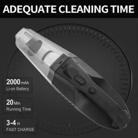 img 3 attached to 🔌 JOCOSA 8000Pa Handheld Vacuum High Power - Powerful Cordless Car Vacuum for Efficient Cleaning - USB Charging - Portable and Lightweight - with LED Light - Ideal for Home, Office, and Car Cleaning (Black)