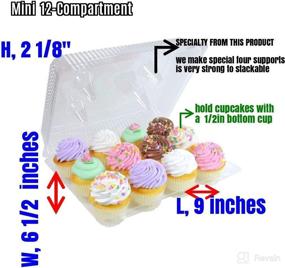 img 2 attached to Cupcake Containers 12 Compartment Container Compartment Storage & Organization