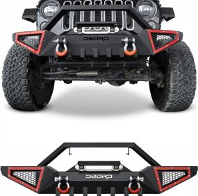 img 4 attached to Upgrade Your Jeep Wrangler With OEDRO'S Full Width Rock Crawler Bumper With Winch Plate Mounting And D-Rings