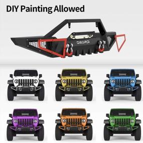 img 1 attached to Upgrade Your Jeep Wrangler With OEDRO'S Full Width Rock Crawler Bumper With Winch Plate Mounting And D-Rings
