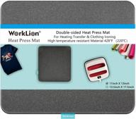 protective heat press mat for cricut easypress 2 & htv vinyl transfer projects - worklion 11"x13" double-sided fireproof mat with resistant materials logo