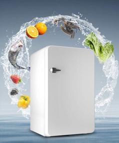 img 3 attached to Компактный и стильный мини-холодильник Safeplus для общежития, гаража, кемпера, подвала или офиса - белый (3,2 куб. фута)