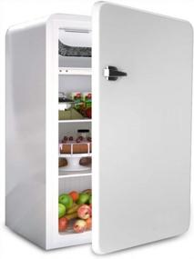 img 4 attached to Compact And Stylish Safeplus Mini Fridge For Dorm, Garage, Camper, Basement Or Office - White (3.2 Cu.Ft)