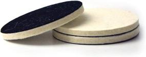 img 2 attached to 🚗 5 Inch (125mm) Compressed Woolen Wheel Buffing Pads with Hook and Loop – Ideal for Car & Boat Polishing, Waxing, Sealing, Pack of 3